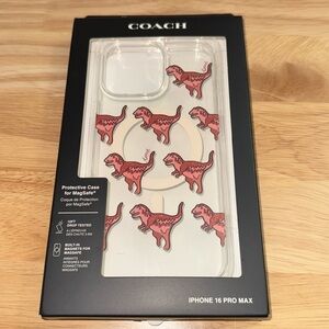 NIB Coach Rexy clear iPhone 16 Pro Max phone case